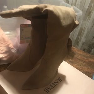 JustFab ruffle knee boots